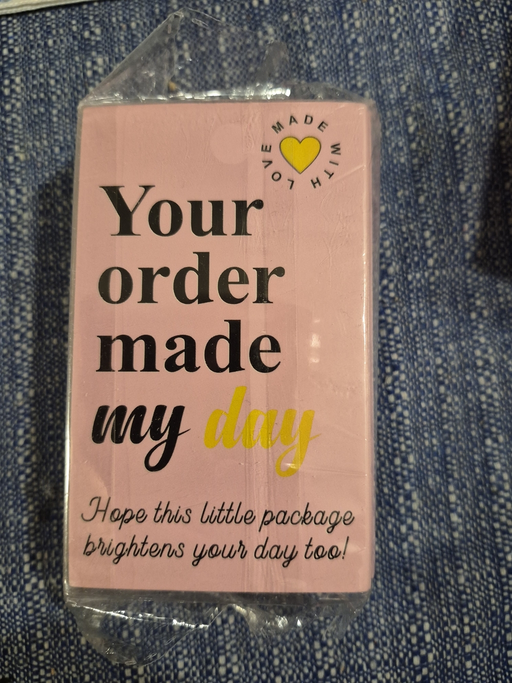 Your order made my day Pink Thank You Cards Qty 100